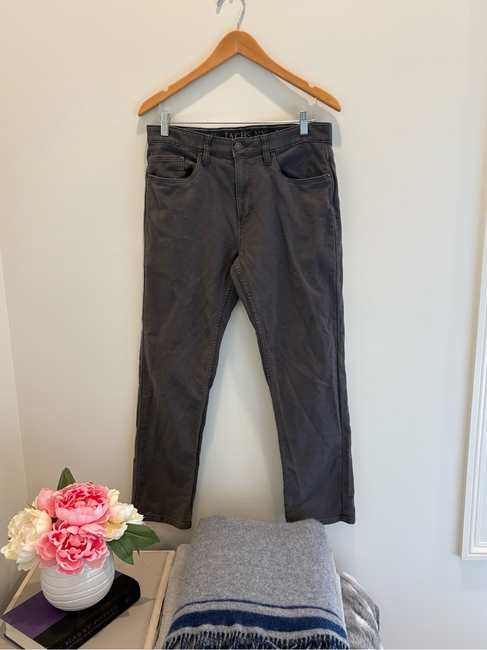 Jachs NY Charcoal Gray Straight Leg Pants